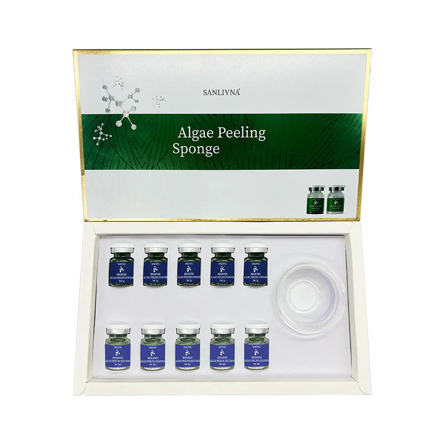 Algae Peeling Powder Facial Mask for Pore Cleansing and Oil Balance - Natural Seaweed Skin Care