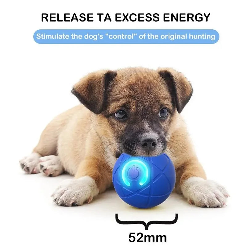 Interactive Automatic Dog Toy Ball - Rechargeable Smart Pet Ball for Small & Medium Dogs