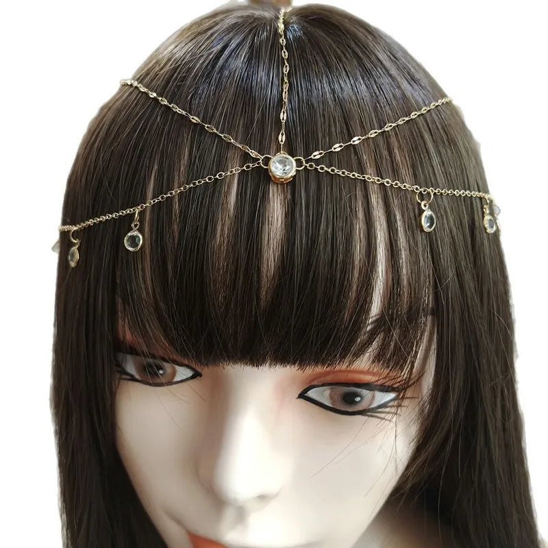 Trendy Multi-Layer Crystal Hair Accessories for Women - Bridal Party Jewelry Gift