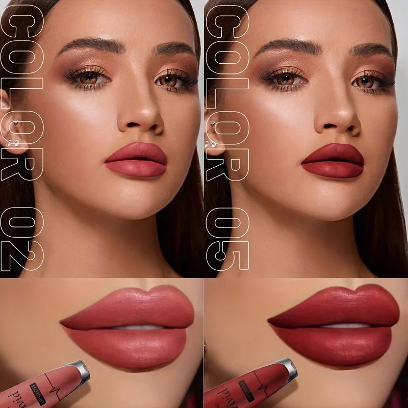 High Pigmented Matte Lip Glaze - Long-Lasting Smudge Proof Liquid Lipstick for Makeup