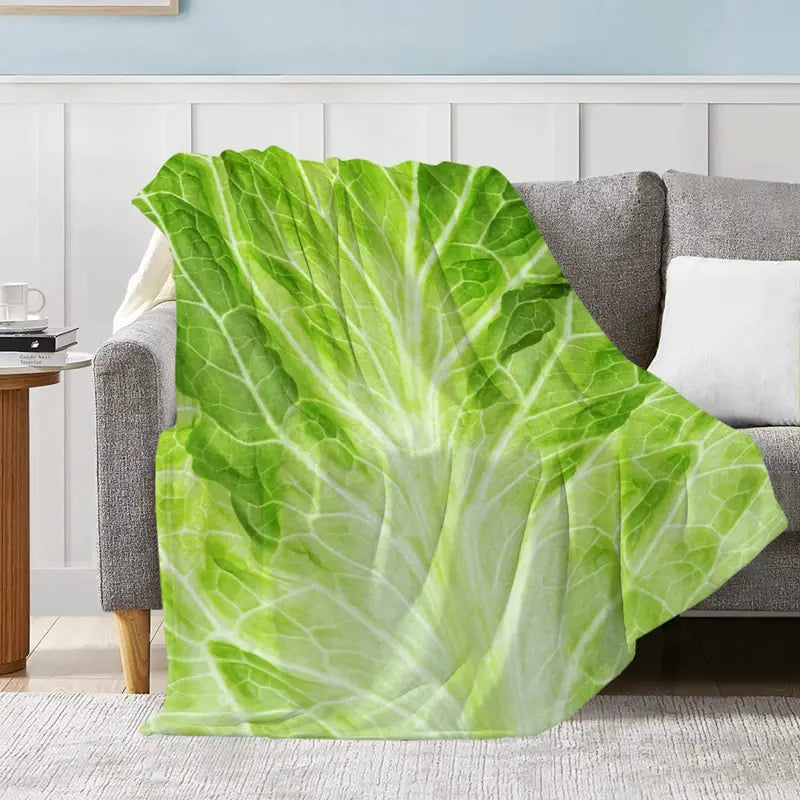 Super Soft Fuzzy Plush Cabbage Throw Blanket All Season Home Decor