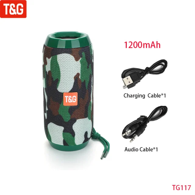 Portable Bluetooth Speaker Waterproof Wireless Sound Box with FM Radio