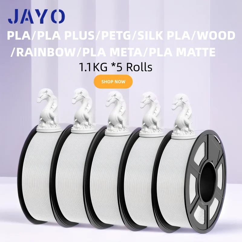 Multicolor 3D Printer Filament Set 1.75mm PLA/Meta/PETG/Silk/Wood/Marble, 3 Rolls