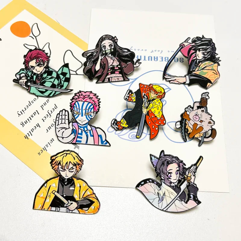 Anime Cartoon Badge Enamel Pins Metal Collar Brooches Jewelry Collection Fun Gift