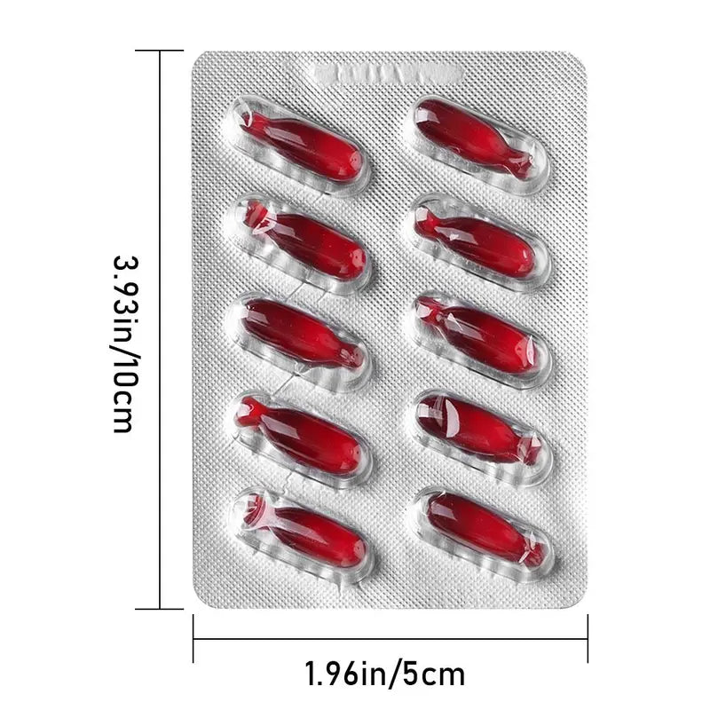 Fake Blood Capsules 10pcs Prank Toy Halloween Vampire Party Props