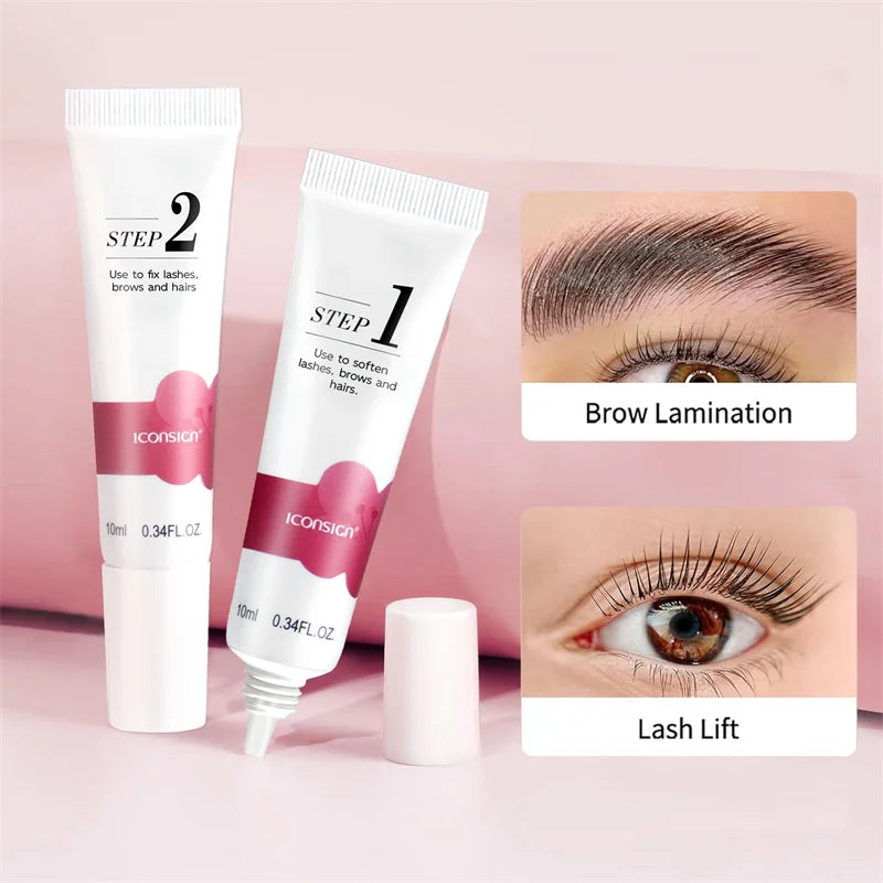 Lash & Brow Perming Tube Set for Lash Lift and Lamination - Fixation Lotion Kit