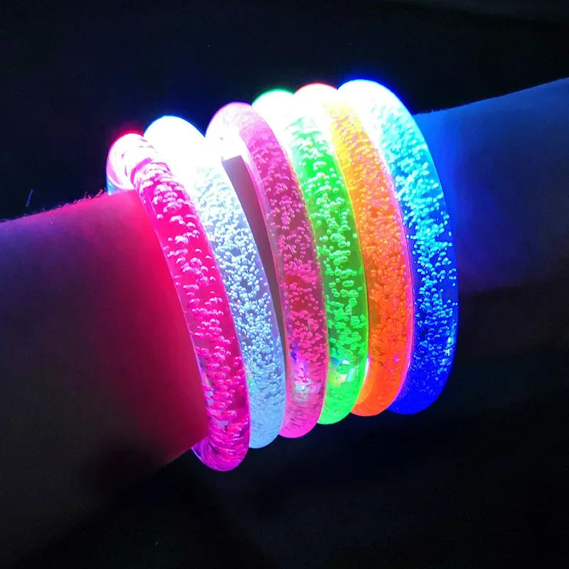 Halloween LED Acrylic Glow Bracelets Party Favors for Night Events - Multiple Sizes