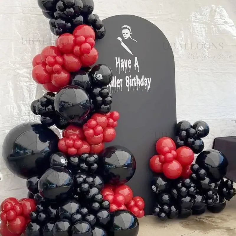 Black Latex Balloons Garland Arch - 5/10/12/18 Inch Party Decor