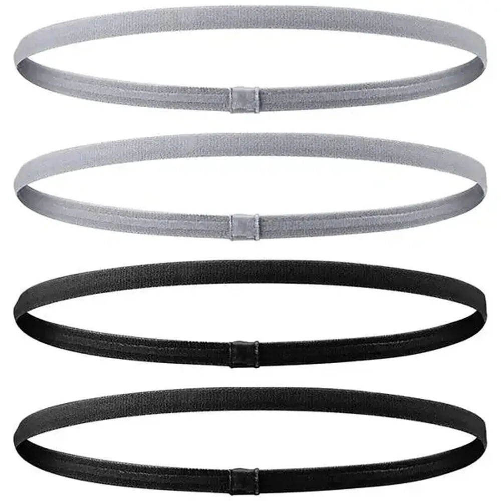 3-Pack Elastic Absorbent Sweat Bands for Sports & Outdoor Exercise - Non-Slip Headbands