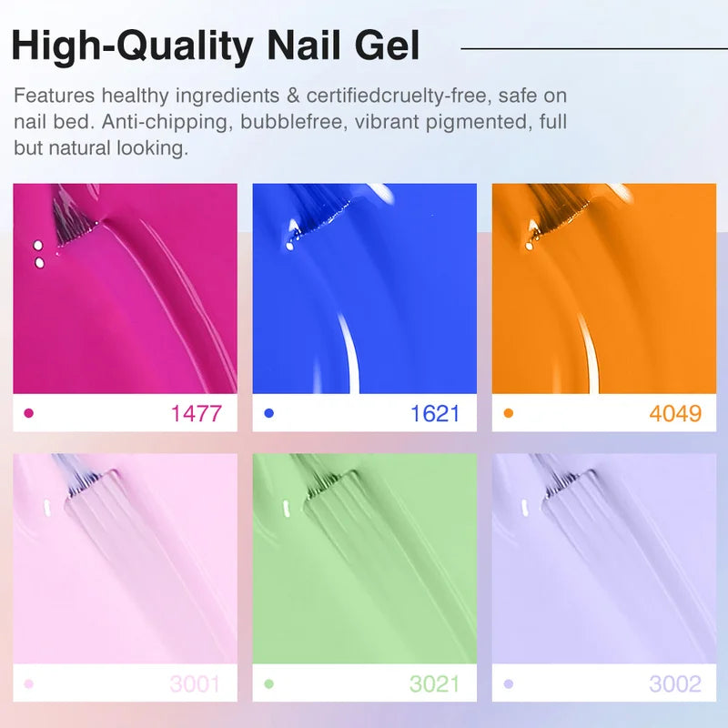 Semi-Permanent UV Gel Nail Polish - High Pigment Long Lasting for Nail Art