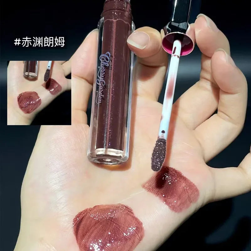 Goth Shimmer Lip Gloss Set with Glitter Nude & Colorful Variants