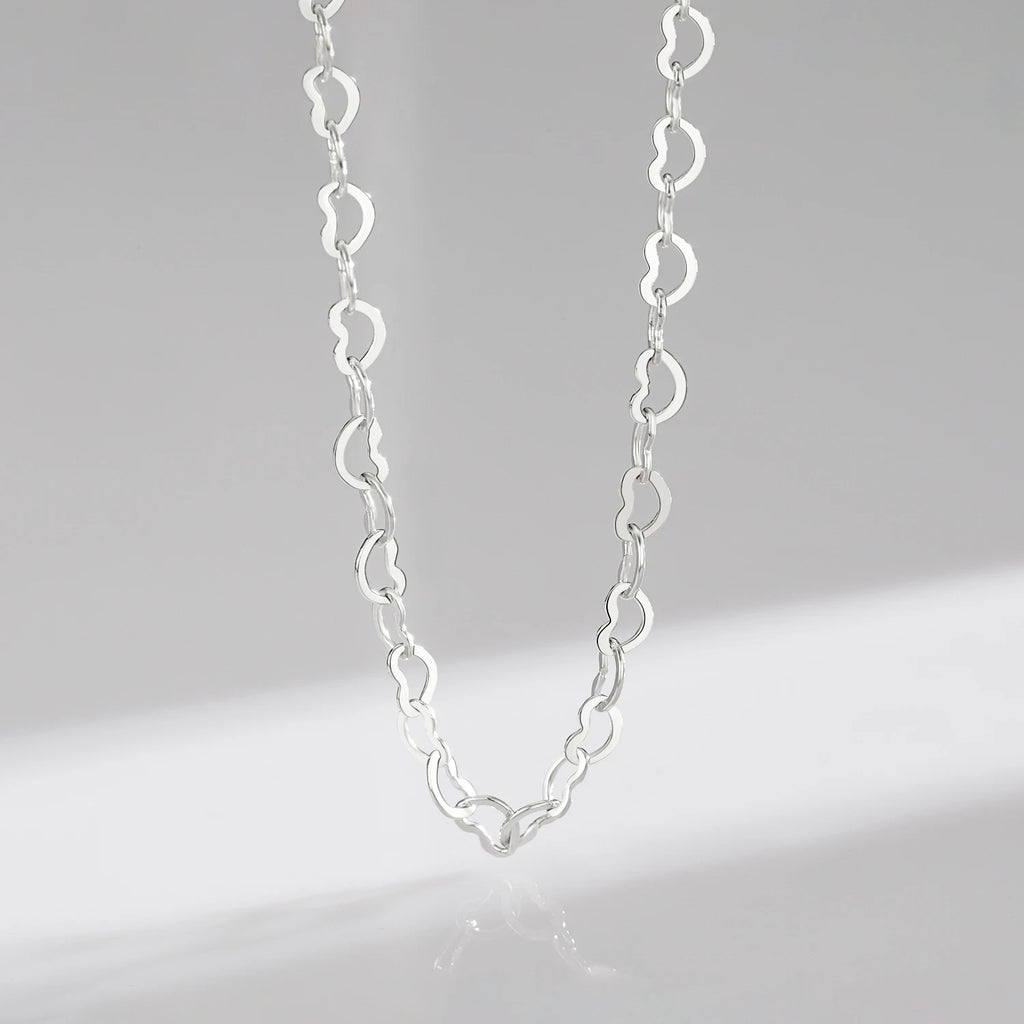 Sterling Silver Chain Necklace for Women Adjustable 40+5CM Jewelry Gift