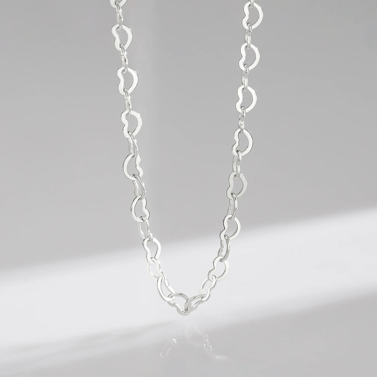 Sterling Silver Chain Necklace for Women Adjustable 40+5CM Jewelry Gift