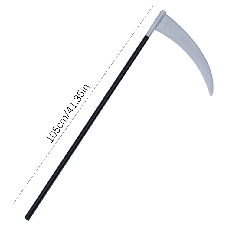 Halloween Grim Sickle Prop Scythe for Costume Dress Up and Stage Play