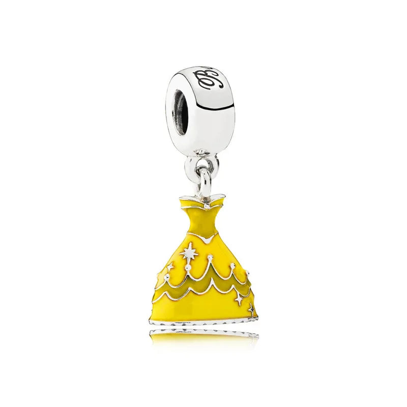 Sterling Silver Princess Pendant Beads for Jewelry Making - Multiple Colors