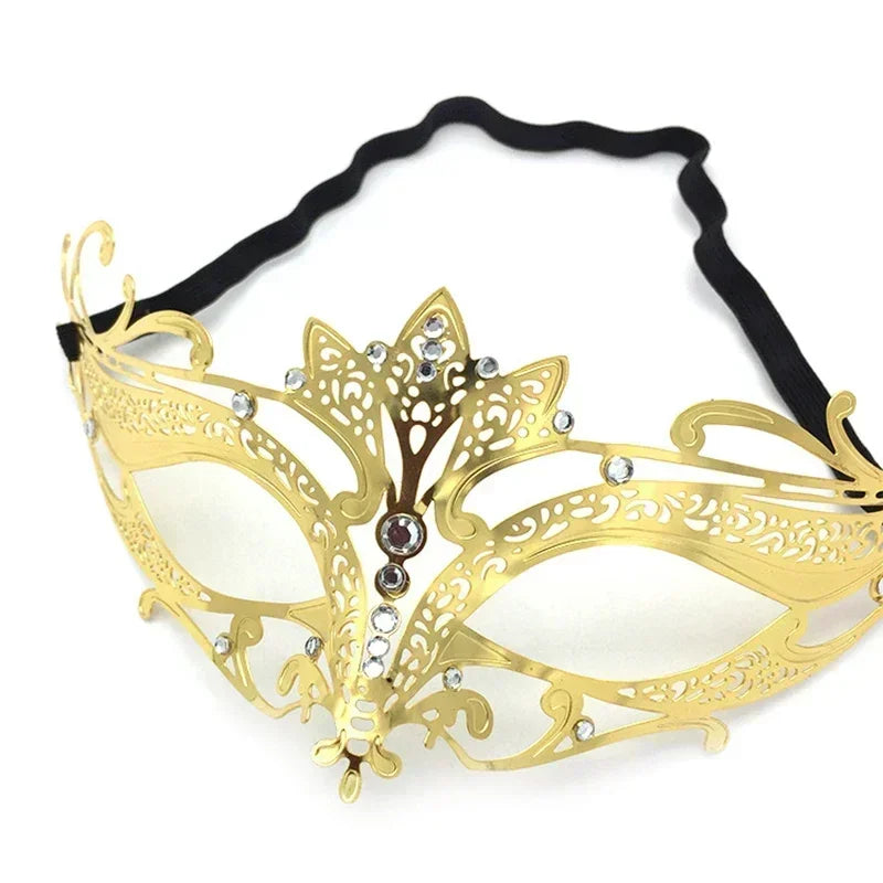 Metal Mask Half Face Venetian Masquerade Party Mask for Halloween & Events