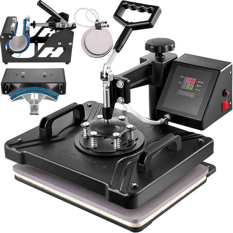 Multifunction Heat Press Machine 5 in 1 30x38cm for T-Shirts, Mug, Hat, Plate Transfer