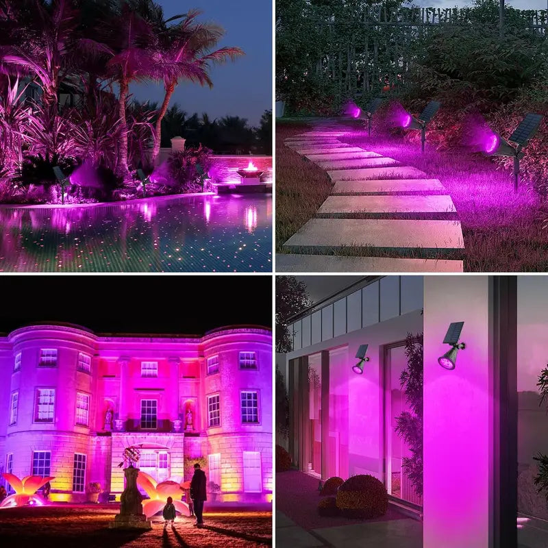 4LED Solar Outdoor Landscape Garden Lights IP65 Wall Tree Decor for Glow Party