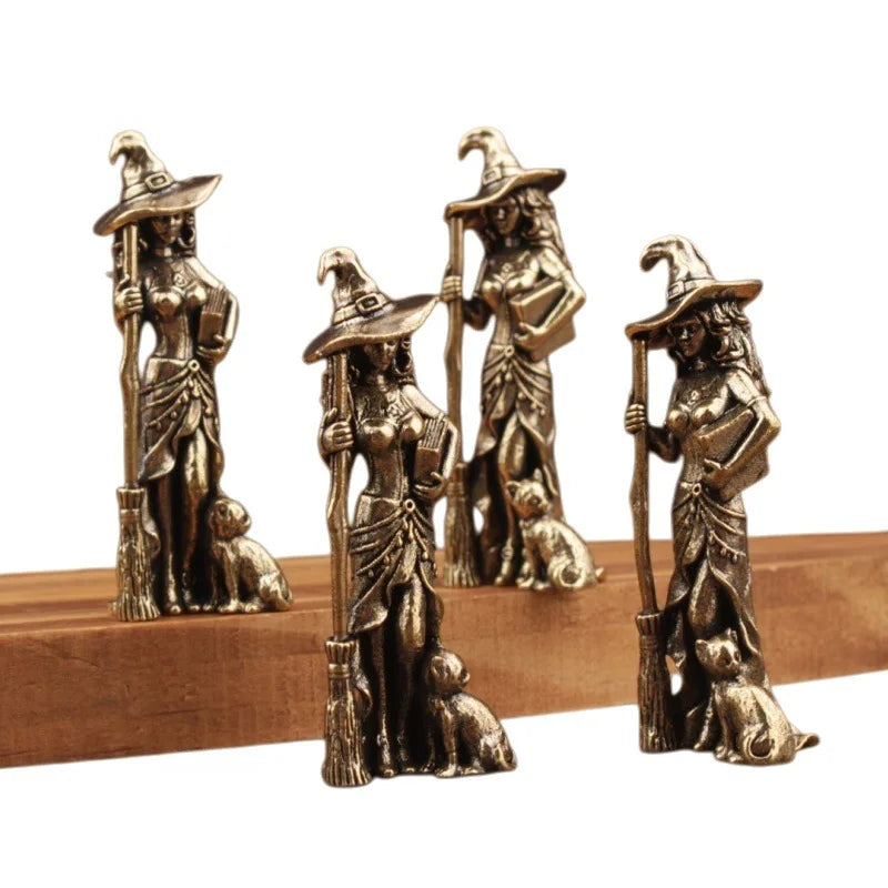 Magical Moon Witch Home Decoration Wizard Statue - Unique Figurine