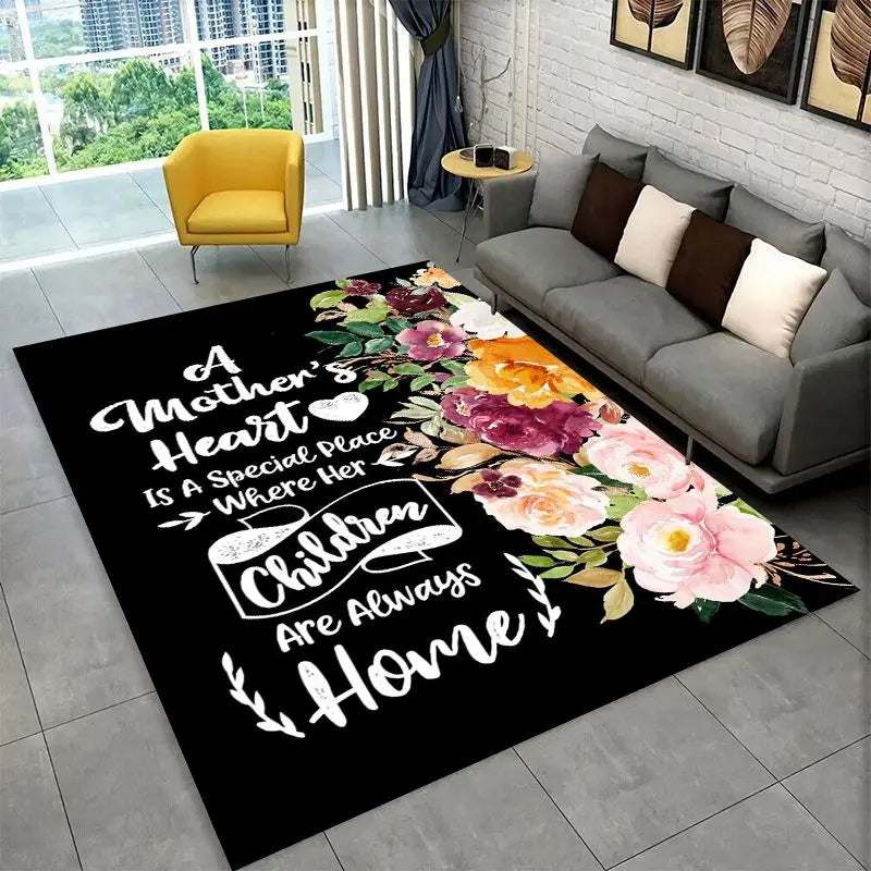 Large Area Non-Slip Rug for Living Room and Bedroom - Gift for Mom