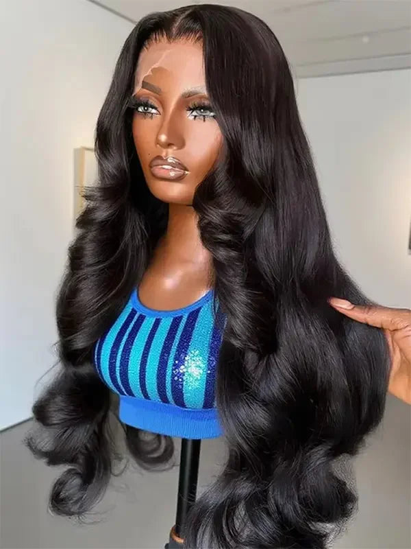 40 Inch Body Wave HD Lace Frontal Wig - Human Hair, Pre-Plucked, Brazilian, Black Women