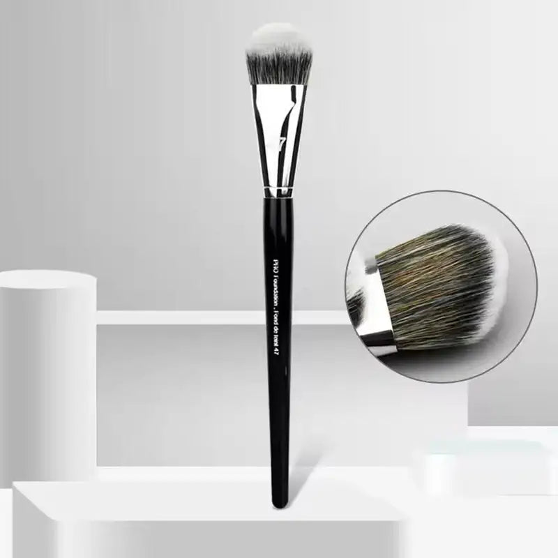 Professional Makeup Foundation Brush Set - Synthetic Bristles, Multiple Handles