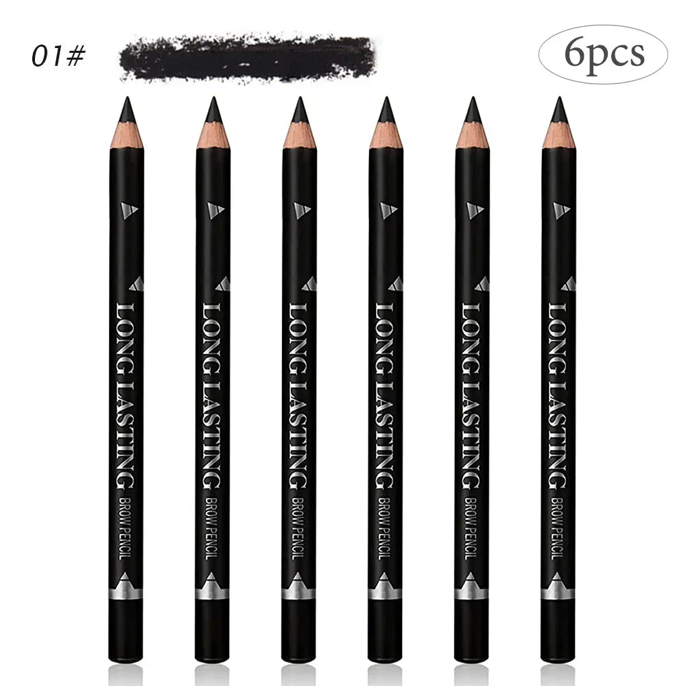 Waterproof Eyebrow Pencil Set for Natural Look - 6 or 12 Pcs