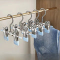 5pcs Stainless Steel Trouser & Shoe Rack Hangers Adjustable Portable Storage