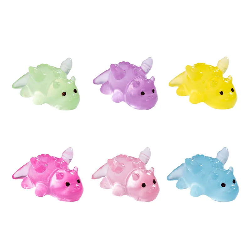 Glow-in-The-Dark Dinosaur Car Ornaments Set - Small Garden & Home Decor