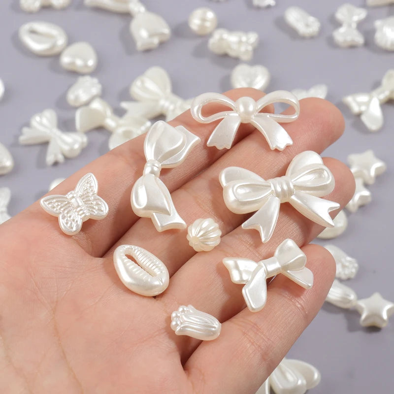 Acrylic Bowknot Beads for Jewelry Making 50 or 100 pcs - DIY Spacer Charms