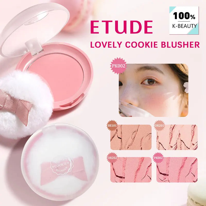 Korean Blusher Powder Set - Multiple Colors, Soft Fine Texture, Compact Makeup