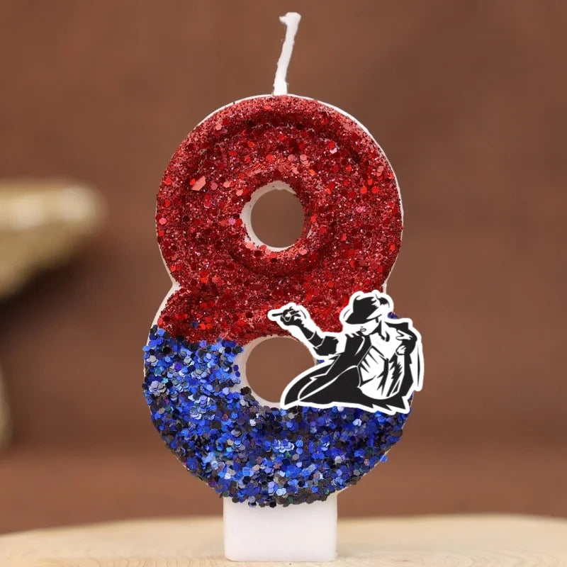 Dance Theme Digital Candle Numbers 0-9 Kids Birthday Cake Decoration Supplies