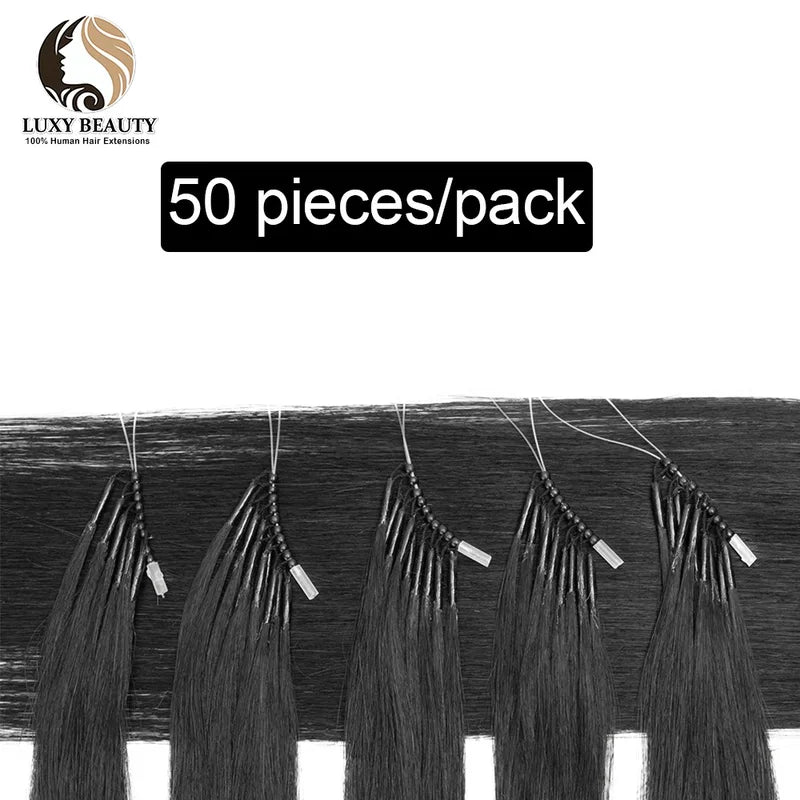 Micro Bead Hair Extensions Silicone Nano Rings - Invisible Mini Beads for Human Hair