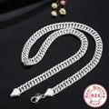 Sterling Silver Necklace for Women & Men 20/22/24 Inch 6mm/10mm Side Chain Jewelry Gift