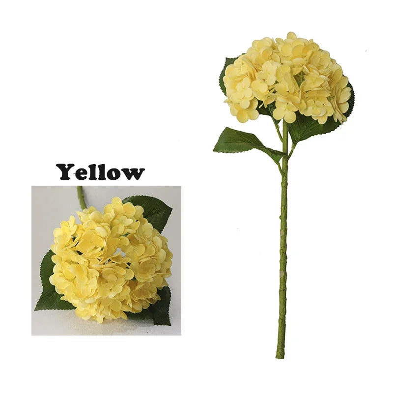 Large Real Touch Hydrangea Artificial Flowers for Wedding & Home Decor