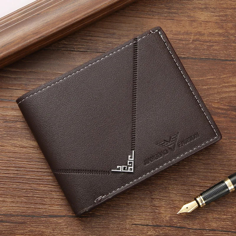 Men's Slim Leather Money Clip Wallet Card Holder Bifold Casual Purse