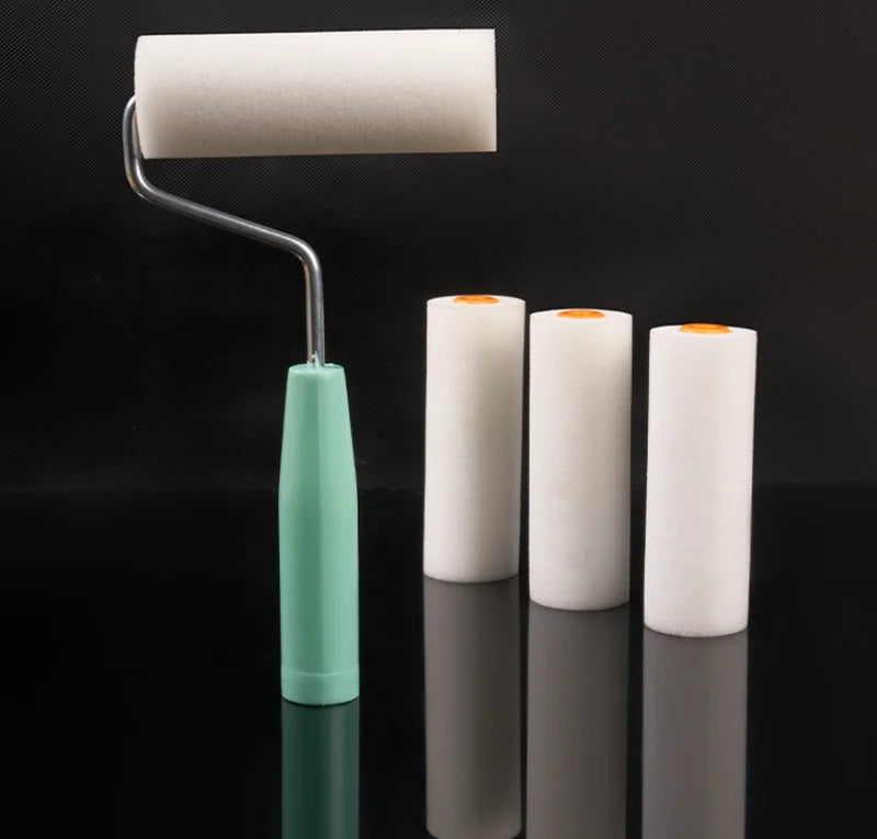 Mini Foam Paint Roller Sleeves 10 Pack - Durable Lint-Free 4-inch Refills for Walls & Furniture