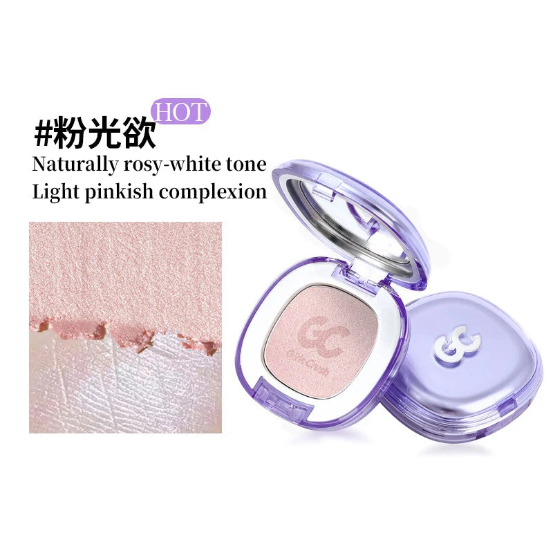 Girlscrush Dewy Glow Highlighter and Blush Set - Pearlescent Brightening Face Makeup