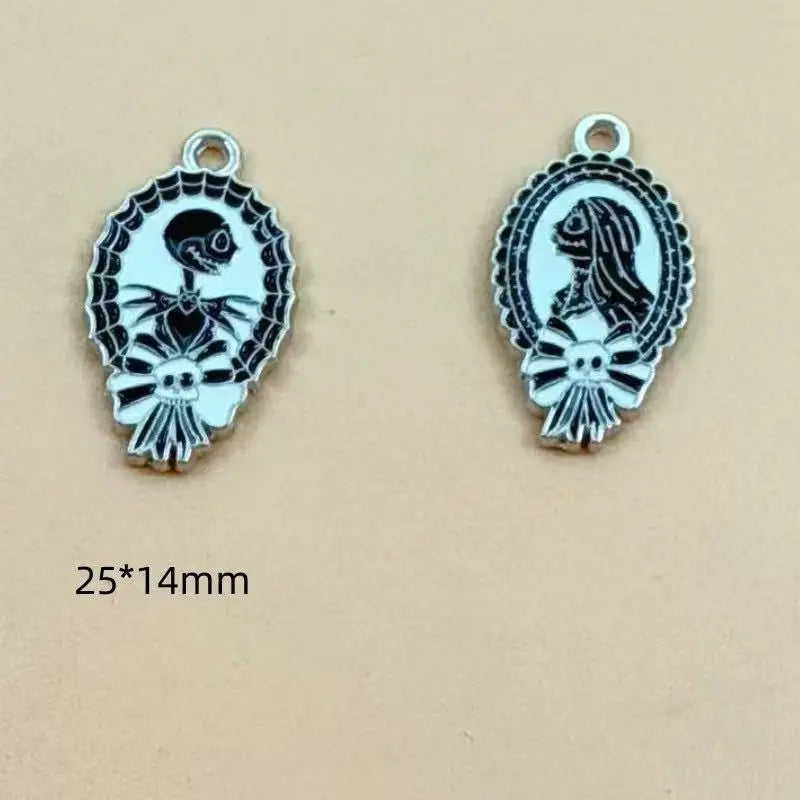10pcs Halloween Ghost Enamel Charms for DIY Jewelry Making Accessories