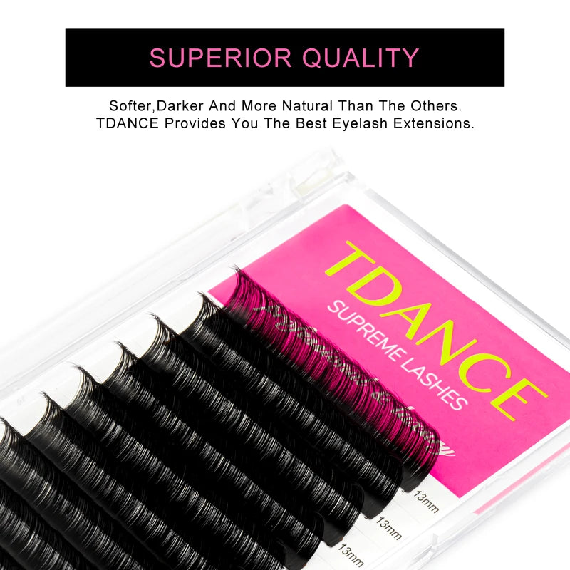 Faux Mink Eyelash Extensions for Professionals - Soft, Natural Look, Multiple Lengths & Curl Options