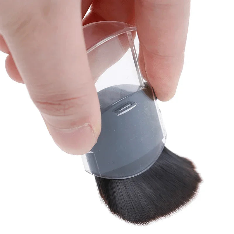 Mini Telescopic Makeup Brush Set for Travel - Nylon Bristles & ABS Handle
