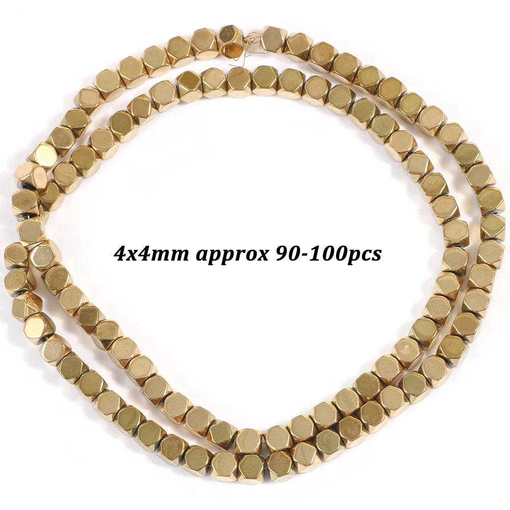Natural Stone AAA+ Hematite Spacer Beads for Jewelry Making 15''