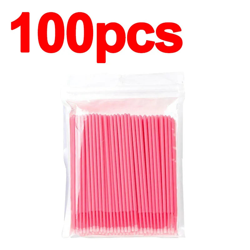 Disposable MicroBrush Eyelash Extension Remover Swabs 50/100pcs Makeup Tools