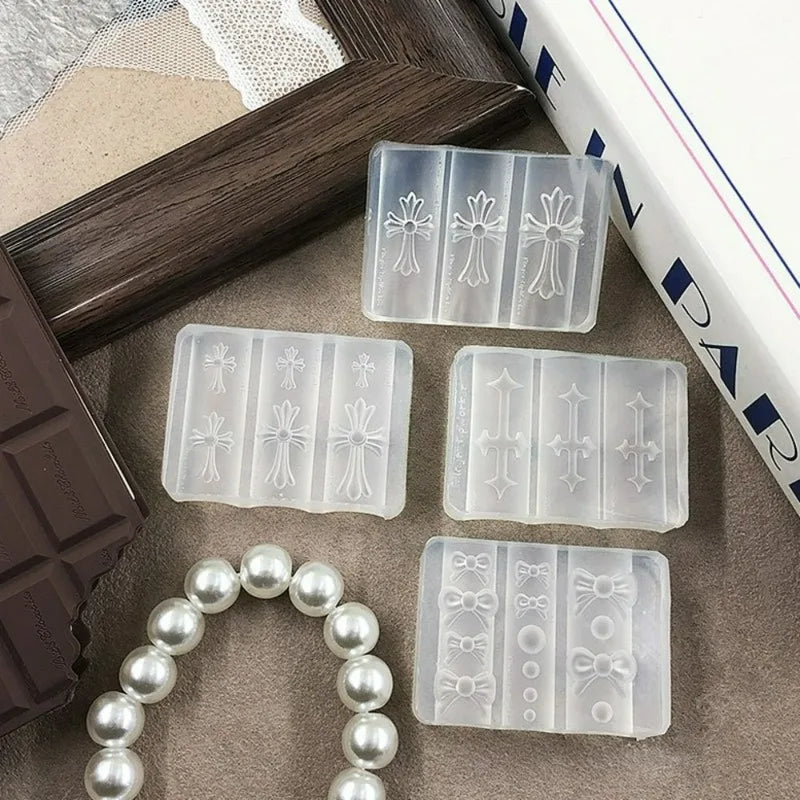 3D Nail Mold Silicone Stencils for DIY Carving & Nail Art Decor - Reusable