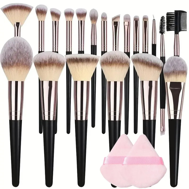 Professional Makeup Brush Set 3-20Pcs for Eyeshadow, Foundation, Concealer & Blush - Soft Fluffy Beauty Tools