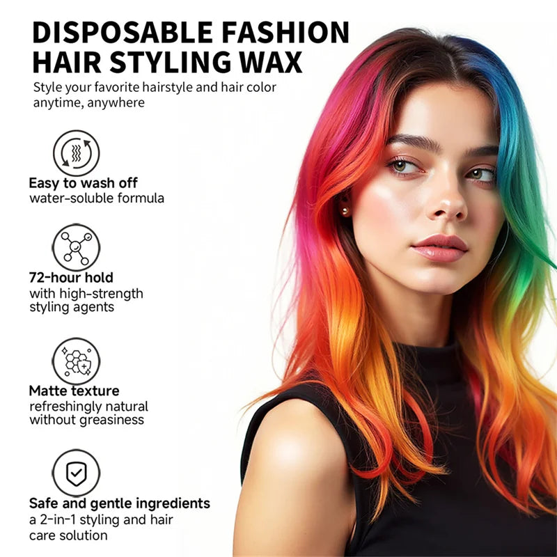 Temporary Hair Color Wax - 50g/120g Ultra Strong Hold Hair Dye for DIY Styling