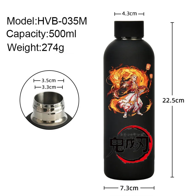 Kimetsu No Yaiba 500ML Insulated Water Bottle Anime Character Drink Cup