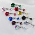 10Pcs Surgical Steel Multi-Shape Navel Rings Body Piercing Jewelry Set