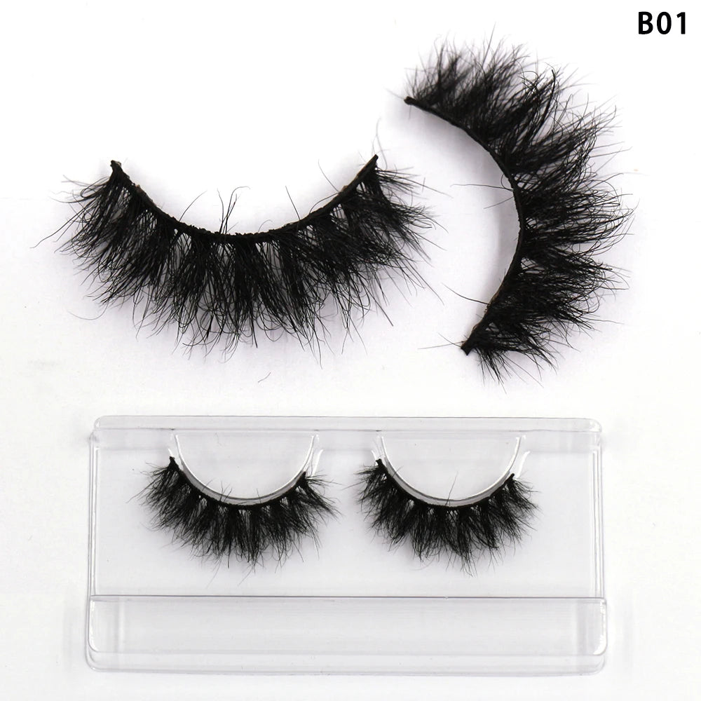 Reusable 3D Mink False Eyelashes - Fluffy Layered Natural Look