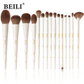15-Piece Professional Makeup Brush Set - Soft Vegan Face & Eye Brushes